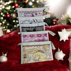 Sanrio Hello Kitty And Friends Makeup Bag Toiletry Organizer 4 Piece Bundle